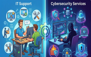 What is the Difference Between IT Support and Cybersecurity Services?