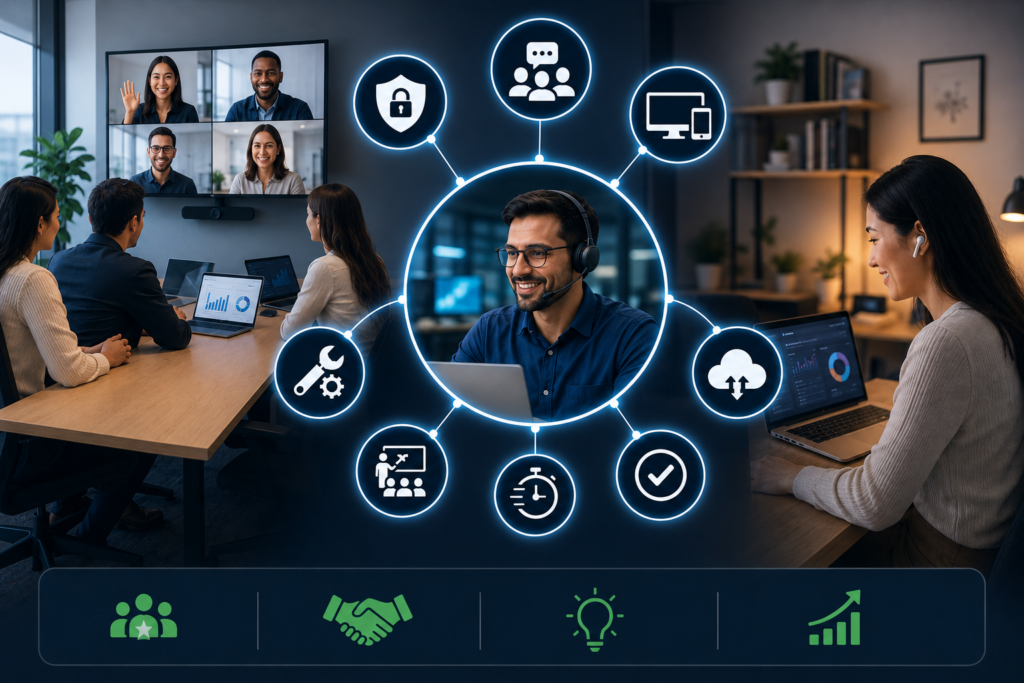 How Smarter It Support Boosts Employee Productivity 3 IT support for collaboration in hybrid work environments